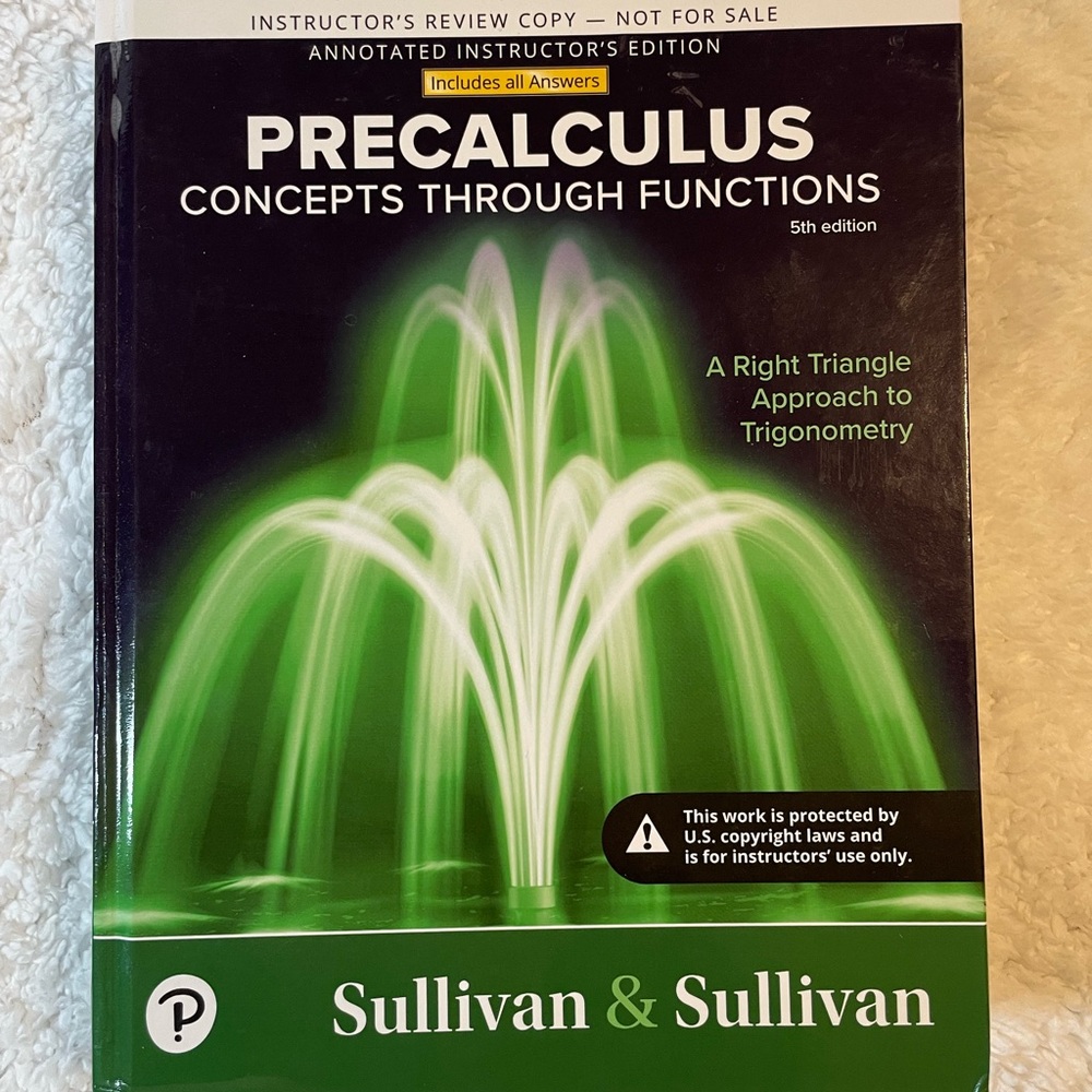 Precalculus Concepts Through
Functions (5th edition) ANNOTATED